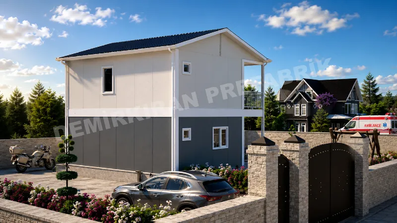 2+1 · 108 m² · Kétszintes előregyártott ház kép 4
