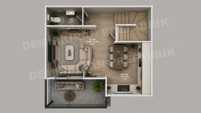 2+1 · 108 m² · Kétszintes előregyártott ház kép 8