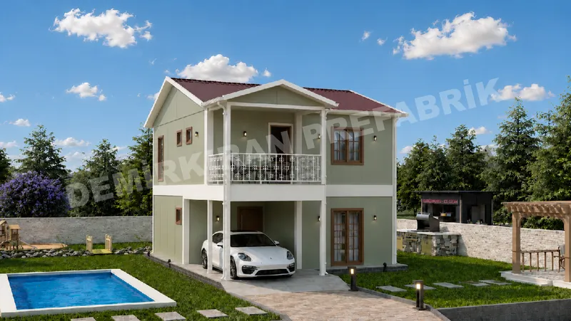 2+1 · 132 m² · Двуетажна сглобяема къща изображение 2