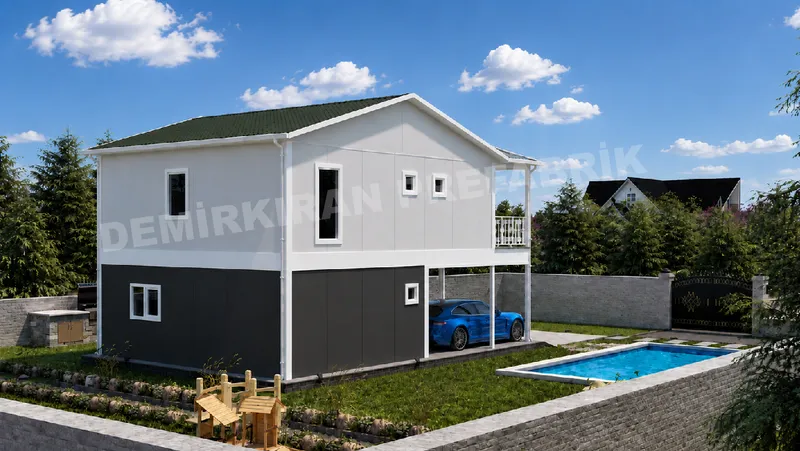 2+1 · 132 m² · Двуетажна сглобяема къща изображение 5