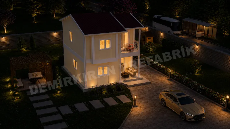 2+1 95 m² İki Katlı Prefabrik Konut görsel 7