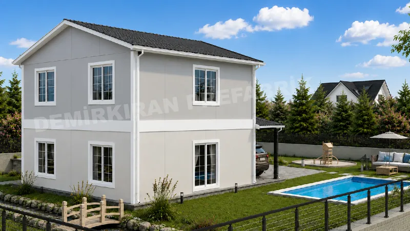 3+1 · 140 m² · Двуетажна сглобяема къща