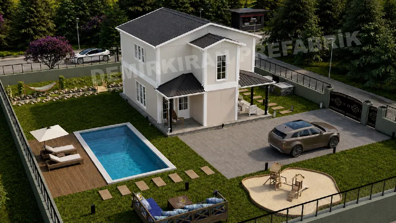 3+1 · 140 m² · Двуетажна сглобяема къща изображение 2