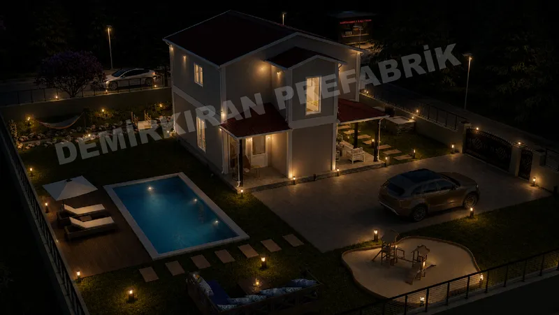 3+1 · 140 m² · Двуетажна сглобяема къща изображение 7