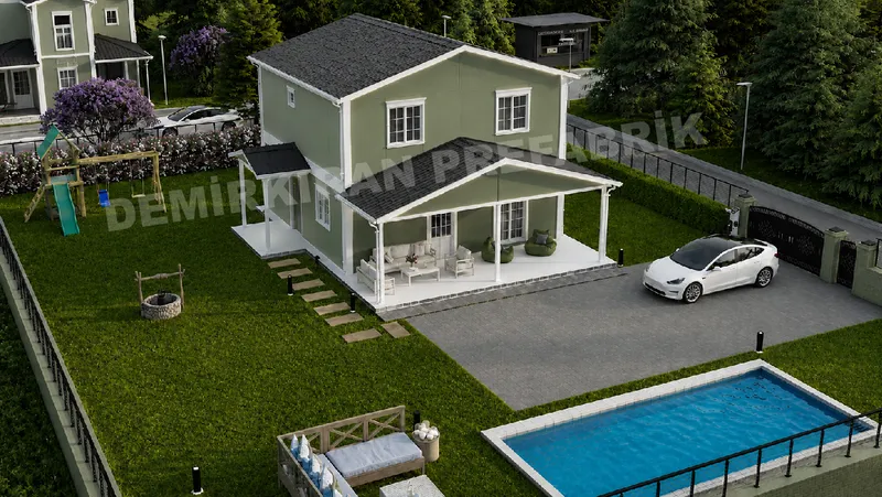 3+1 · 143 m² · Διώροφη προκατασκευασμένη κατοικία