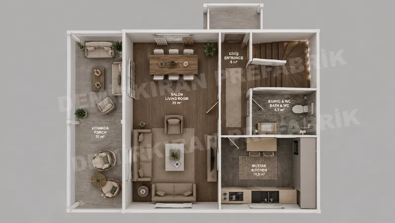 3+1 · 143 m² · Διώροφη προκατασκευασμένη κατοικία εικόνα 10