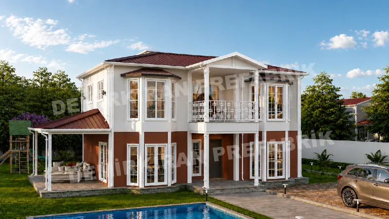 3+1 · 169 m² · Διώροφη προκατασκευασμένη κατοικία