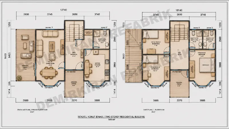 3+1 · 169 m² · Διώροφη προκατασκευασμένη κατοικία εικόνα 9