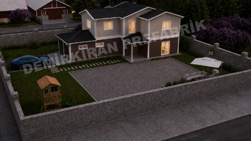 3+1 · 200 m² · Двуетажна сглобяема къща изображение 10
