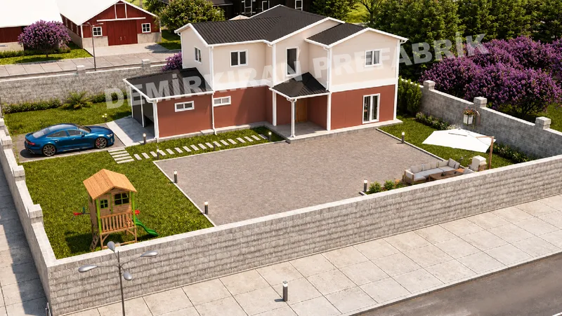 3+1 · 200 m² · Двуетажна сглобяема къща изображение 2