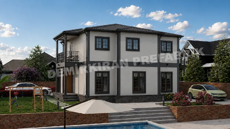 4+1 · 174 m² · Монтажна куќа на кат слика 2