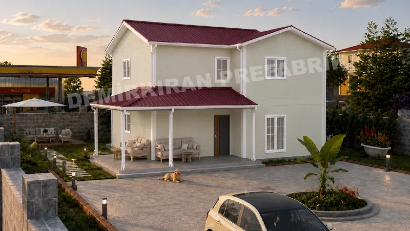 4+1 182 m² İki Katlı Prefabrik Konut görsel 2