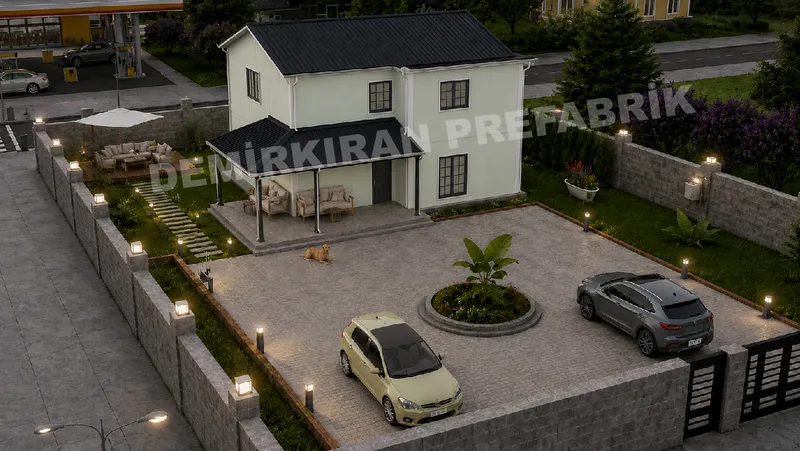 4+1 182 m² İki Katlı Prefabrik Konut görsel 7
