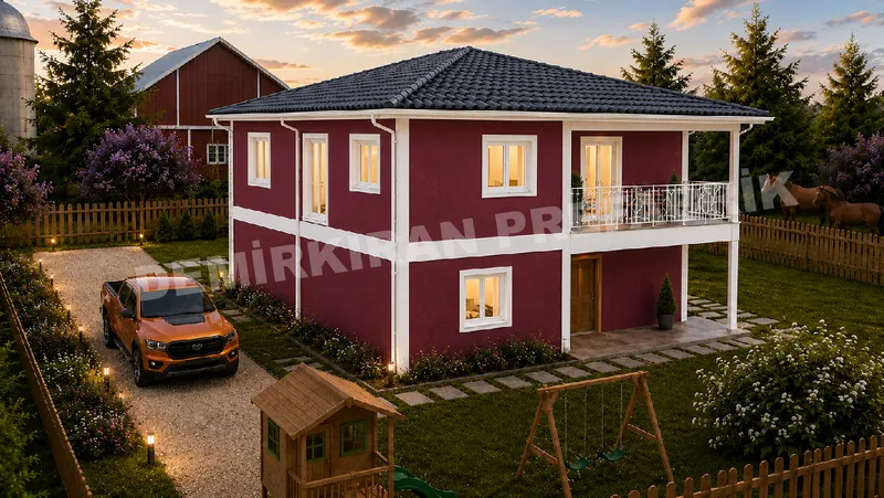 5+1 · 213 m² · Zweigeschossiges Fertighaus