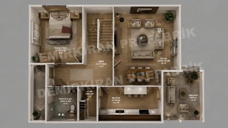 5+1 · 213 m² · Zweigeschossiges Fertighaus Bild 10