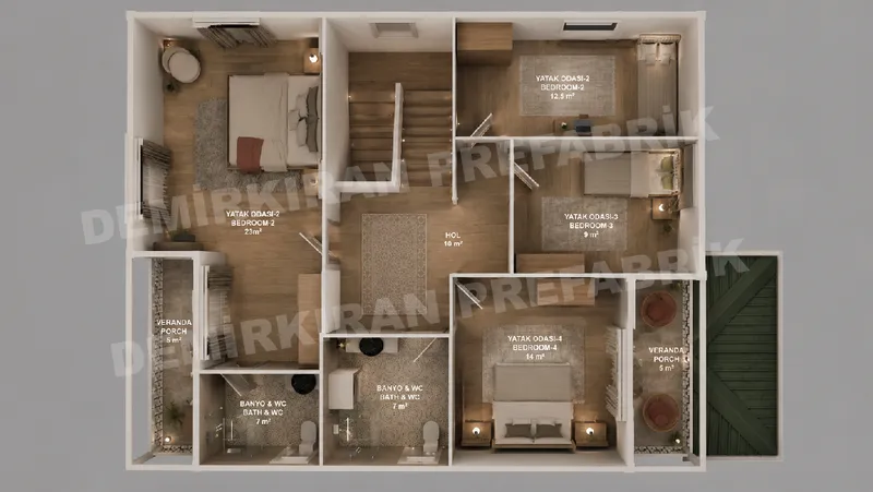 5+1 · 213 m² · Zweigeschossiges Fertighaus Bild 9