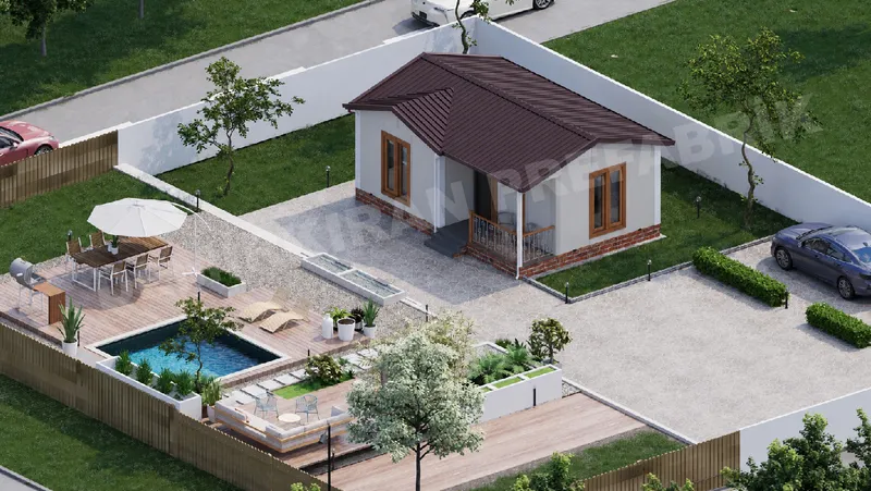1+1 · 40 m² · Parterowy dom prefabrykowany