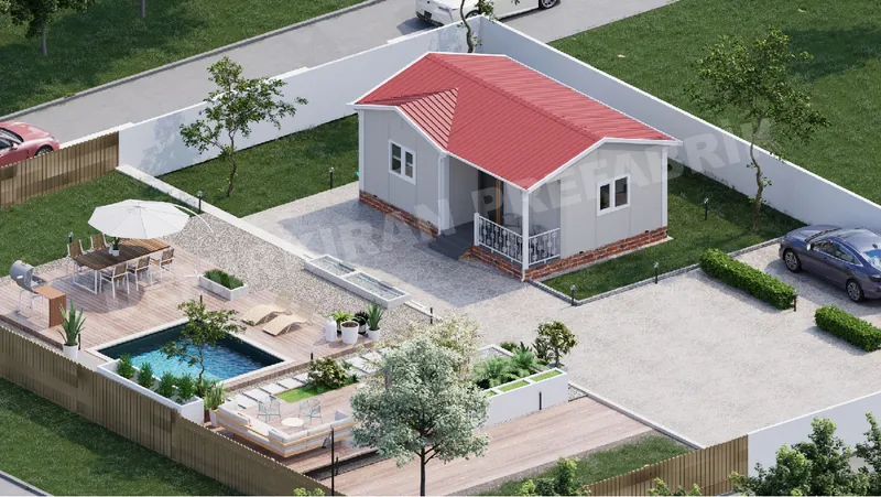 1+1 · 40 m² · Single-storey prefab home image 3