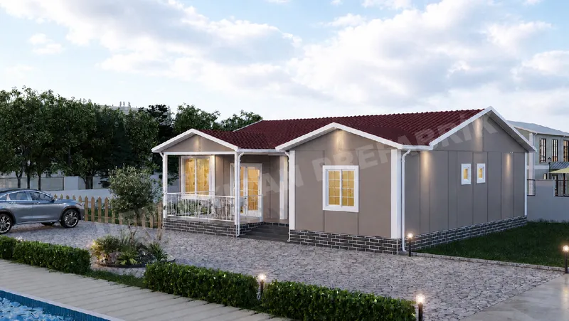 2+1 · 100 m² · Parterowy dom prefabrykowany zdjęcie 3