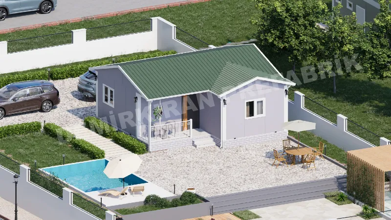 2+1 · 49 m² · Egyszintes előregyártott ház kép 2