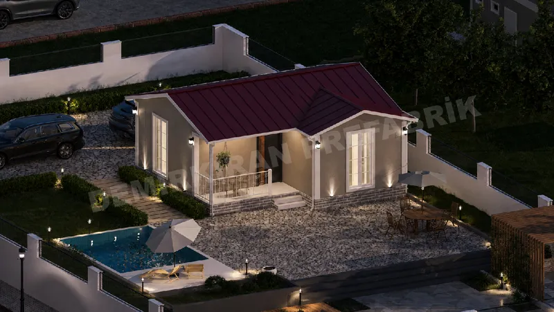 2+1 · 49 m² · Egyszintes előregyártott ház kép 5