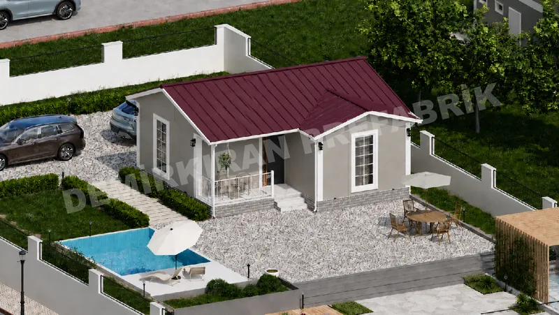 2+1 · 49 m² · Egyszintes előregyártott ház kép 6
