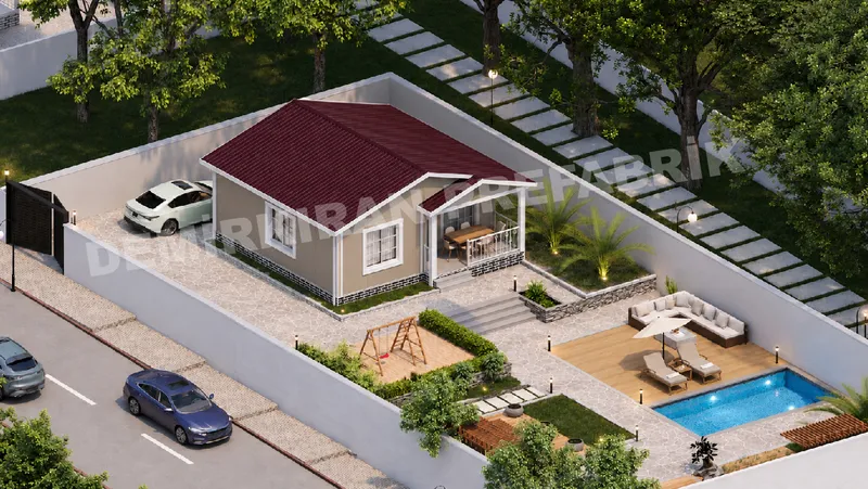 2+1 · 61 m² · Parterowy dom prefabrykowany