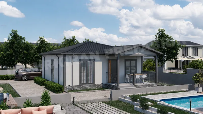 2+1 · 66 m² · Egyszintes előregyártott ház kép 2